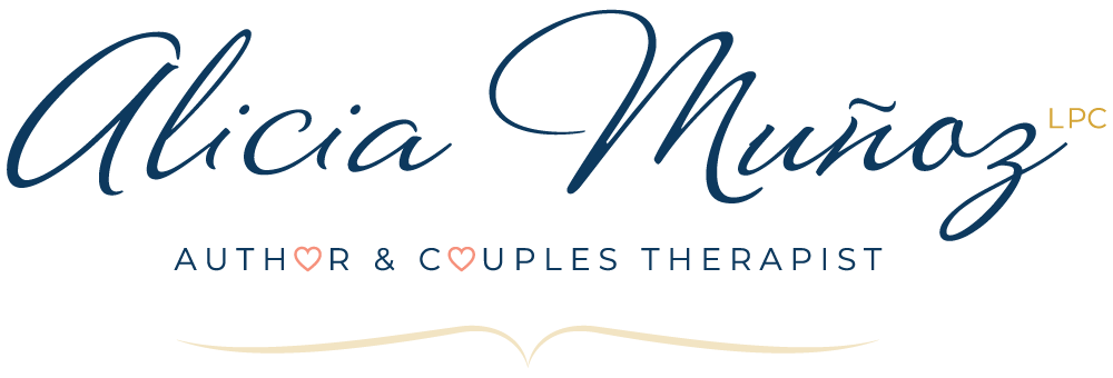 Alicia Muñoz, author and couples therapist, brand logo